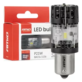   AMiO LED izzó LumiTec BA15S P21W 12V FULL CANBUS fehér 1 db (04688)