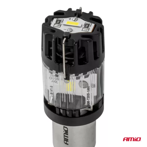 AMiO LED izzó LumiTec BA15S P21W 12V FULL CANBUS fehér 1 db (04688)