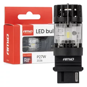   AMiO LED izzó LumiTec 3156 P27W 12V FULL CANBUS fehér 1 db (04690)