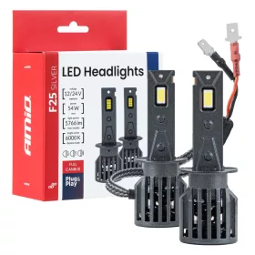  AMiO LED fényszóróizzók sorozat F25 SILVER FULL CANBUS H1 54W 12V 24V (04701)