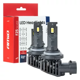   AMiO LED fényszóróizzók sorozat F25 SILVER FULL CANBUS HB4 9006 52W 12V 24V (04707)