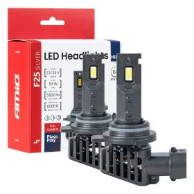   AMiO LED fényszóróizzók sorozat F25 SILVER FULL CANBUS HIR2 9012 54W 12V 24V (04708)