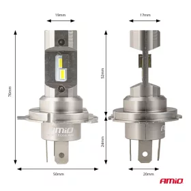   AMiO LED fényszóróizzók sorozat H25 CANBUS H4 H19 12V 36W (04711)