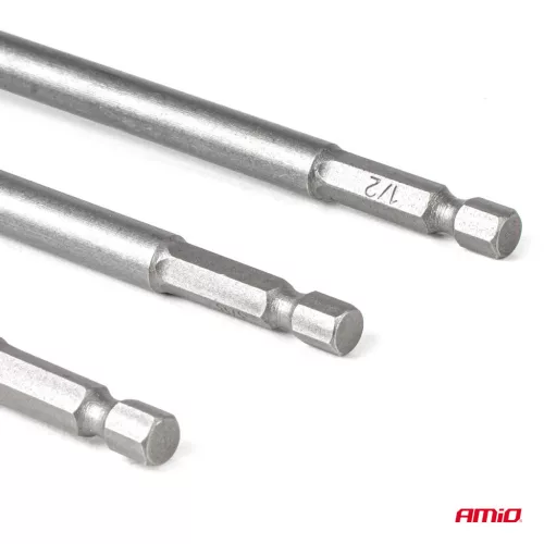 AMiO dugókulcs-átalakítók HEX HEX 1/4" 3/8" 1/2" (04781)