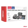AMiO első-hátsó menetrögzítő kamera 1K WLAN 256 GB WIFI Full HD (04799)