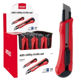   AMiO ABS házas tapétavágó kés készlet 100x18x0,5mm 24 db doboz (04811)