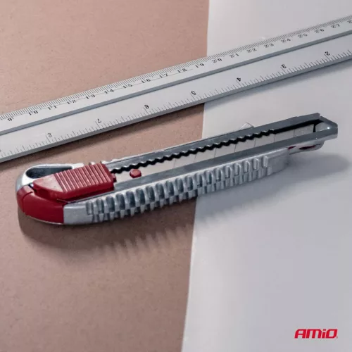 AMiO alumínium házas tapétavágó kés 100x18x0,5mm (04814)