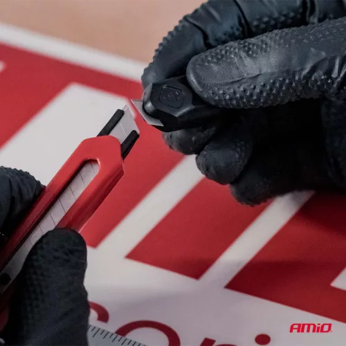 AMiO ABS házas tapétavágó kés és pengék készlet 80x9x0,4mm 1+5 (04818)