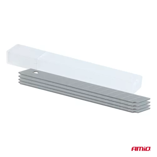 AMiO ABS házas tapétavágó kés és pengék készlet 80x9x0,4mm 1+5 (04818)