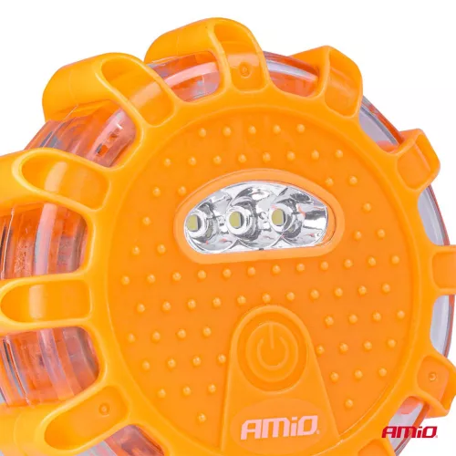 AMiO LED-es biztonsági jelzőlámpa 3xAAA IP65 12SMD + 3SMD (04828)