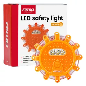   AMiO LED-es biztonsági jelzőlámpa 12SMD+3SMD 650mAh (04829)