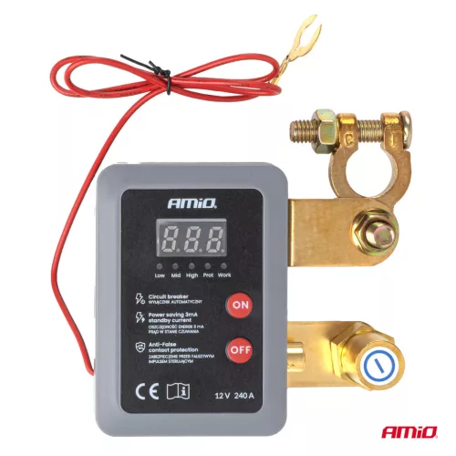 AMiO távirányítós akkumulátor-leválasztó kapcsoló 12V 240A (BATT) (04832)