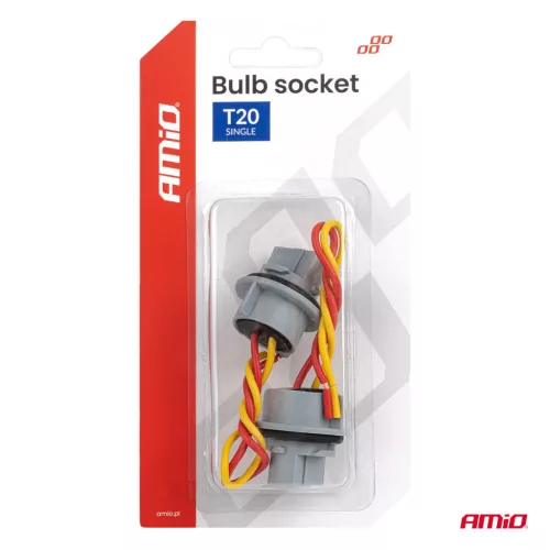 AMiO izzófoglalat T20 LED 12V W21W WY21W W3x16d 7440 T20 2 db (04833)