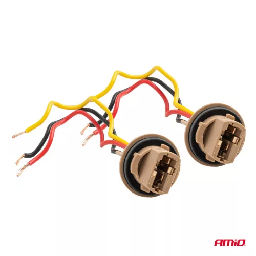AMiO izzófoglalat T20 LED 12V W21/5W WY21/5W W3x16q 7443 2 db (04834)