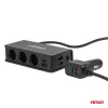 AMiO szivargyújtó-elosztó – töltő 3xUSB-a USB-C QC 3.0 PD 3.0. 148W (04836)
