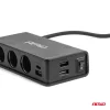 AMiO szivargyújtó-elosztó – töltő 3xUSB-a USB-C QC 3.0 PD 3.0. 148W (04836)