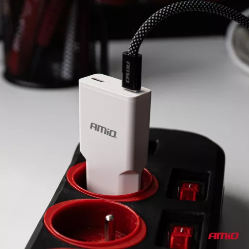 AMiO mágneses USB kábel USB-C – USB-C 60W 100cm (04840)
