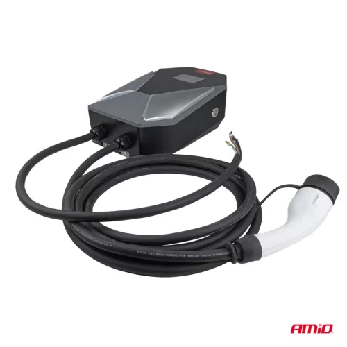 AMiO fali elektromosautó-töltő háromfázisú 11kW 16A 400V (04842)