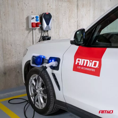 AMiO fali elektromosautó-töltő háromfázisú 11kW 16A 400V (04842)