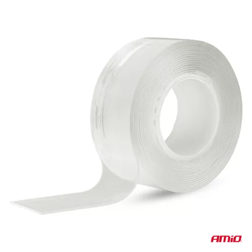 AMiO újrahasználható, kétoldalas nano rögzítőszalag 30mm x 3m x 1mm (04848)