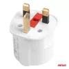 AMiO európai–brit hálózati csatlakozóadapter biztosítékkal, 13 A, 250 V, 10 db (04858)