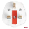 AMiO európai–brit hálózati csatlakozóadapter biztosítékkal, 13 A, 250 V, 10 db (04858)