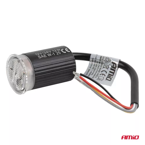 AMiO LED-es figyelmeztető lámpa R65 12V 24V 12W (04864)