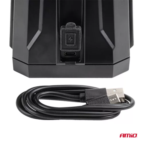 AMiO LED-es munka- és figyelmeztető lámpa 15W (BATT) (04865)