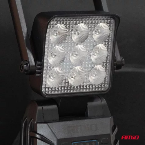 AMiO LED-es munka- és figyelmeztető lámpa 15W (BATT) (04865)
