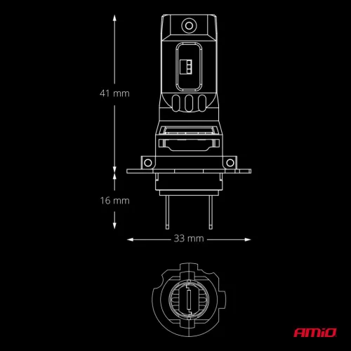 AMiO LED fényszóróizzók sorozat F26 PRO LumiTec LIMITED +130% DUO FULL CANBUS H7 H18 12V 24V (04872)