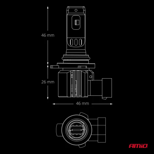 AMiO LED fényszóróizzók sorozat F26 PRO LumiTec LIMITED +130% DUO FULL CANBUS HIR2 12V 24V (04876)