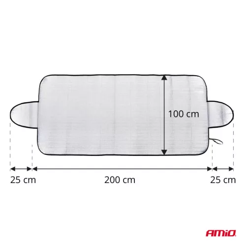 AMiO védőhuzat univerzális nyári/téli - 200x100cm, ezüst, EPE hab (04881)