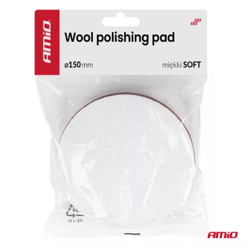 AMiO gyapjú polírozókorong puha 150mm (04882)