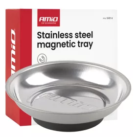   AMiO rozsdamentes acél mágneses alkatrésztálca 110mm (04914)
