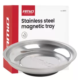   AMiO rozsdamentes acél mágneses alkatrésztálca 150mm (04915)