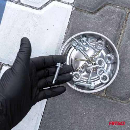 AMiO rozsdamentes acél mágneses alkatrésztálca 150mm (04915)