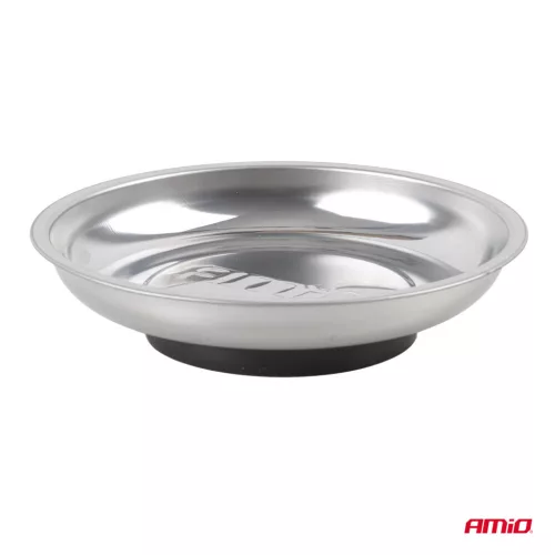 AMiO rozsdamentes acél mágneses alkatrésztálca 150mm (04915)