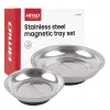 AMiO rozsdamentes acél mágneses alkatrésztálca készlet 110mm 150mm (04916)