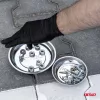 AMiO rozsdamentes acél mágneses alkatrésztálca készlet 110mm 150mm (04916)