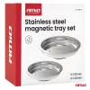 AMiO rozsdamentes acél mágneses alkatrésztálca készlet 110mm 150mm (04916)