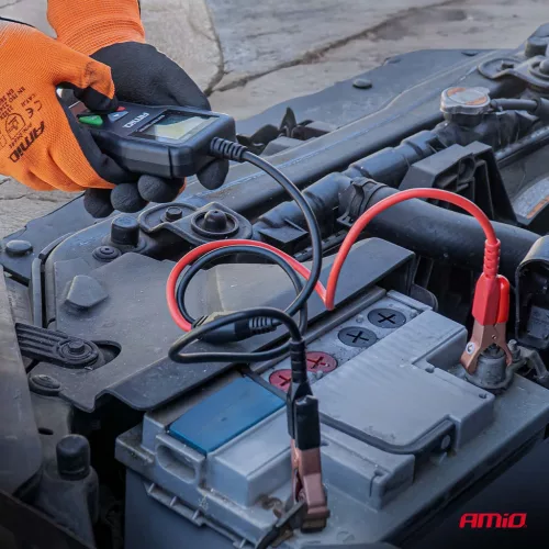 AMiO professzionális digitális akkumulátortesztelő 2–220 Ah 6V 12V 24V (04920)