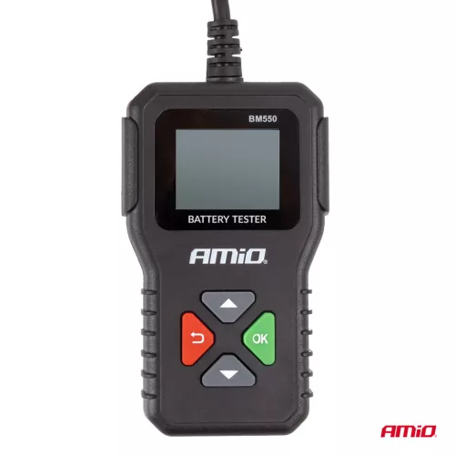 AMiO professzionális digitális akkumulátortesztelő 2–220 Ah 6V 12V 24V (04920)