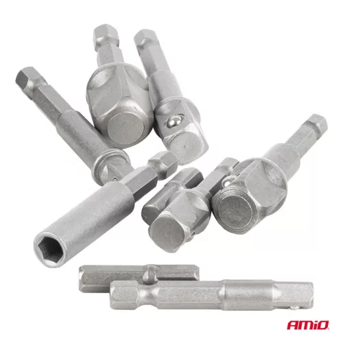 AMiO fúrógéphez való dugókulcs-átalakítók 9el. 1/4", 3/8", 1/2" (04931)