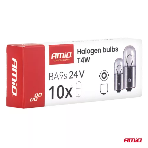 AMiO halogénizzók T4W 24V 4W BA9S 10 db (04945)