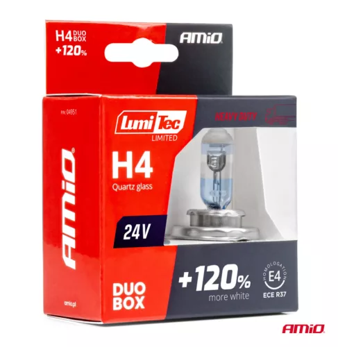 AMiO halogénizzók H4 24V 75/70W LumiTec LIMITED +120% DUO (04951)