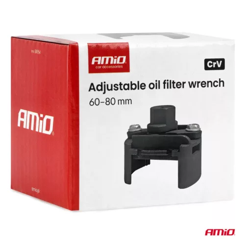 AMiO állítható olajszűrőkulcs 60–80 mm CrV (04954)