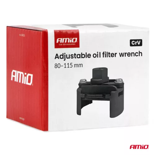AMiO állítható olajszűrőkulcs 80–115 mm CrV (04955)