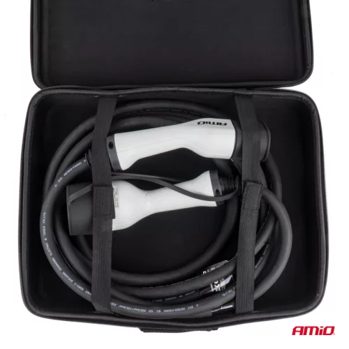 AMiO elektromosautó-töltőkábel csatlakozóval típus2 – típus2 3P 11 kW 5 m (04971)