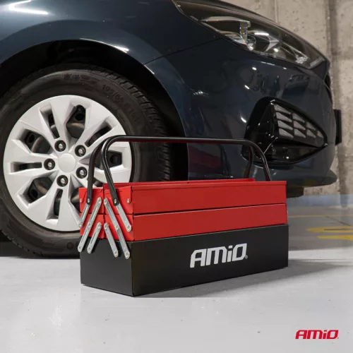 AMiO kihajtható szerszámosláda – 86 db CRV szerszámok 460x200x200mm (04984)