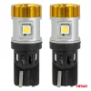 AMiO LED izzók CANBUS T10 3030 4SMD + 3020 1SMD fehér 12/24V (04990)
